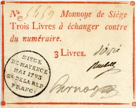 Mainz: 3 Livres 1793