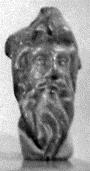 Attasche mit der Maske eines spitzbärtigen Silens