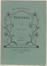 Buchumschlag Otto Julius Bierbaum, Lobetanz