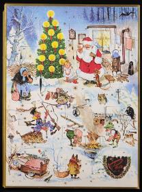o. T. [Pea, Weihnachtsmann, Tannenbaum und kleine Szenen]