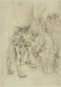 Der zwölfjährige Jesus im Tempel (Studie zum gleichnamigen Gemälde in der Hamburger Kunsthalle)