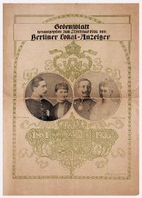 Gedenkblatt herausgegeben zum 27. Februar 1906 vom Berliner Lokal-Anzeiger