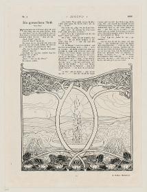Zeno, Die gewaschene Noth (Text mit Illustration aus: Jugend 1898, Nr. 5, Seite 70)