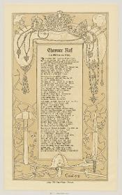 Wilhelm von Scholz, Eherner Ruf (Gedicht mit Rahmengestaltung)