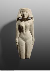 Statuette einer nackten Nubierin mit dreigeteilter Haartracht
