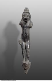 Statuette eines Affen als Stabaufsatz