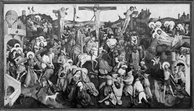 Kreuzigung Christi und Szenen seiner Passion