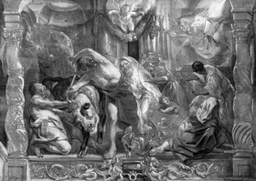 Triumph des Abendmahls über das blutige Opfer des Heidentums