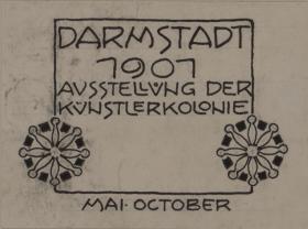 Entwurfszeichnung zur Ausstellung der Künstlerkolonie Darmstadt 1901