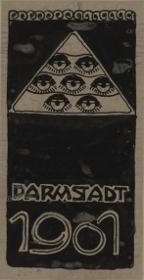 Entwurfszeichnung zur Ausstellung  der Künstlerkolonie Darmstadt 1901