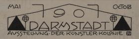 Entwurfszeichnung zur Ausstellung der Künstlerkolonie Darmstadt 1901