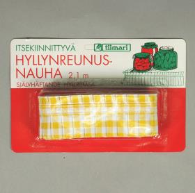 itsekiinnittyvä Hyllynreusnusnauha [dt.: selbstklebende Borte]