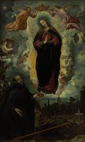 Die Maria Immaculata mit dem Jesuitenpater Fernando de Mata