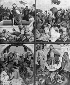 Vier Szenen aus dem Leben Christi / Kreuzigung Petri